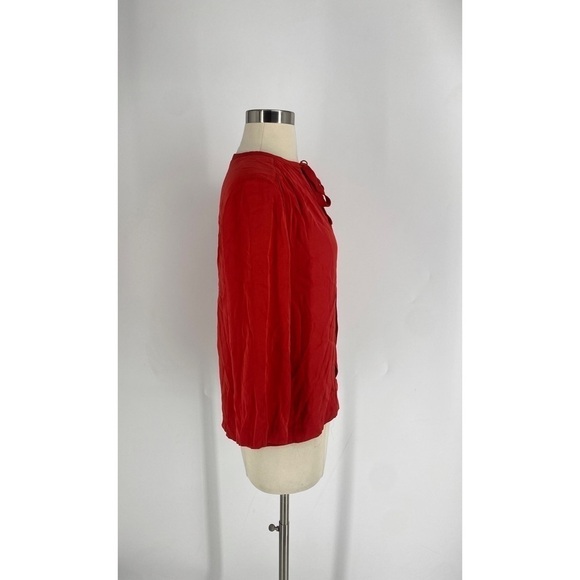 Diane Von Furstenberg Tie Up Long Sleeve Blouse - Picture 3 of 13